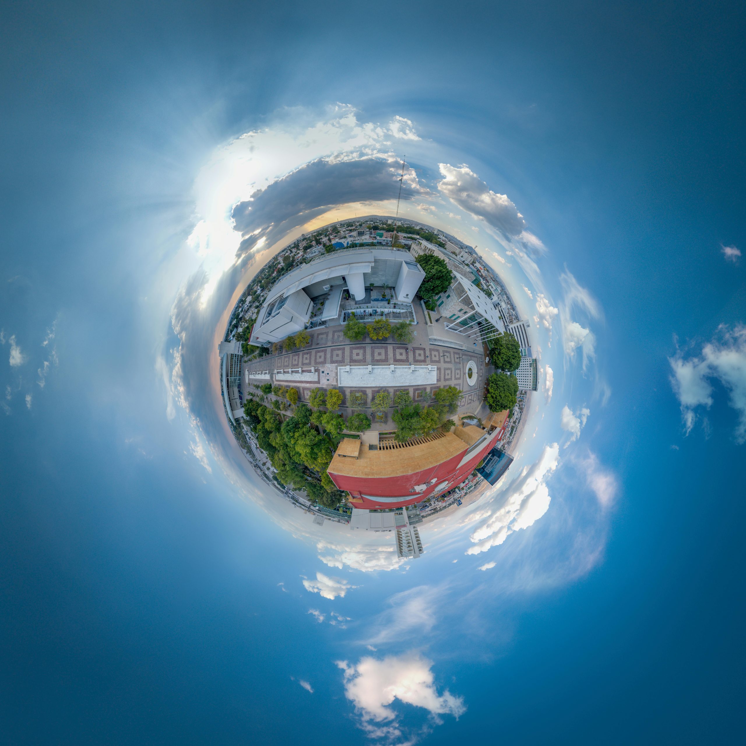 Stunning Aerial 360 View of Downtown Valladolid